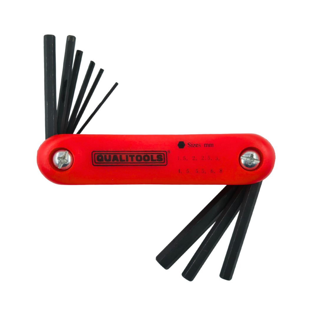 Allen Key 9pce Knife Type, Plastic Red Casing – Qualitools