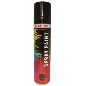 Q-Spray Paint Engine Enamel Gloss Black 300ml